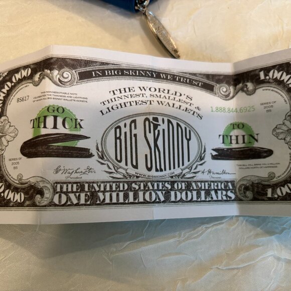 Big Skinny Polka Accordion card case, brand new, in teal blue - Picture 8 of 11